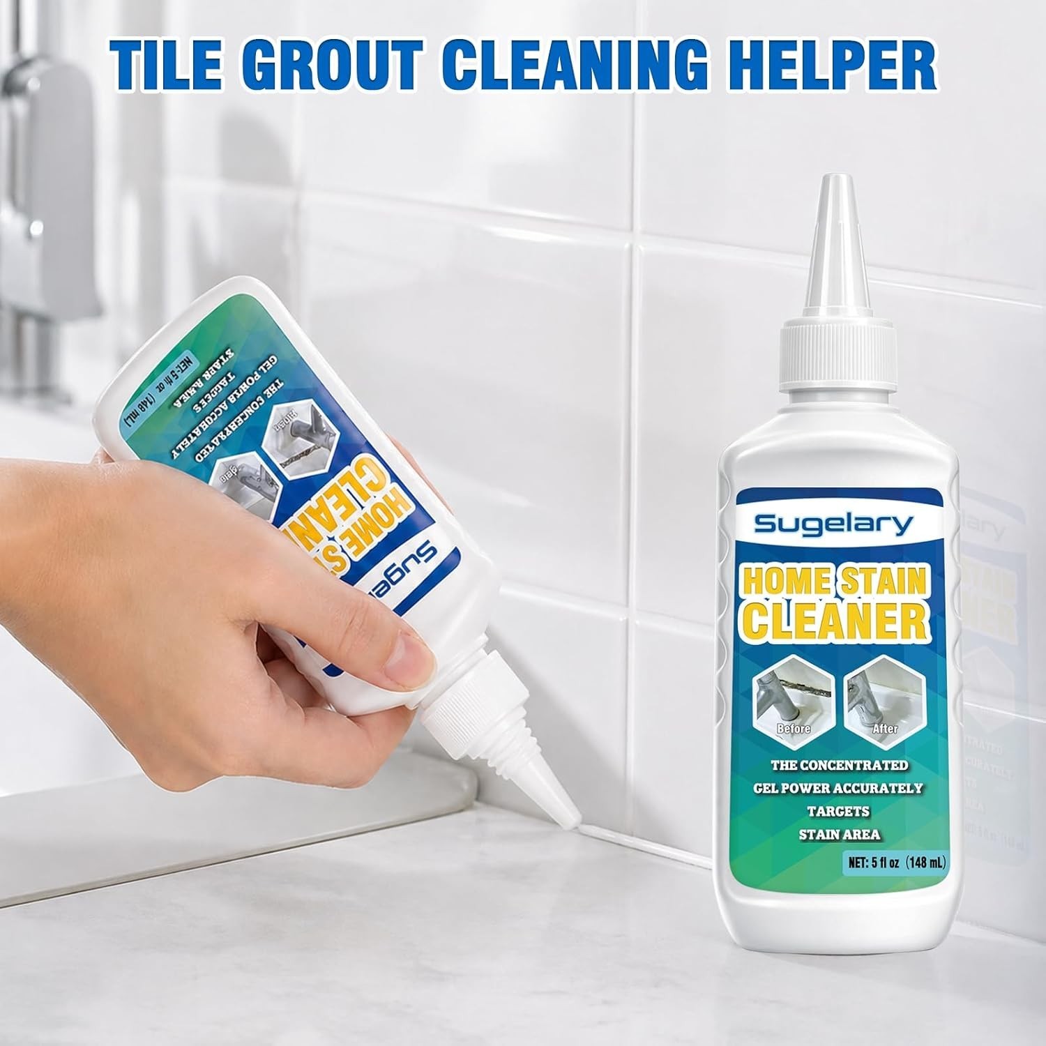 Mold Stain Cleaner Gel for Bathroom Kitchen Washer Grout Tile Home Use