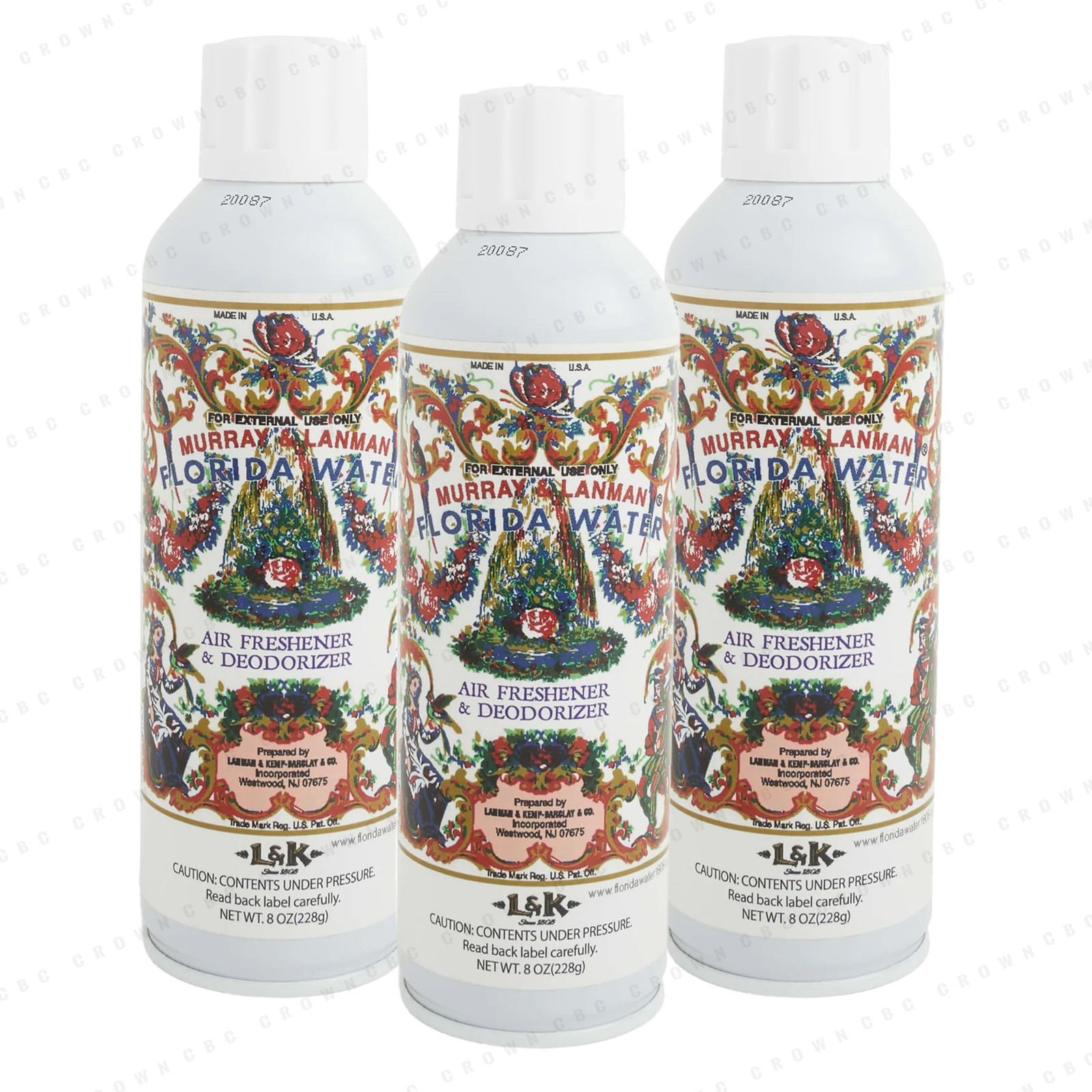 L&K Murray & Lanman Florida Water Air Freshener & Deodorier for home 8 Fl oz 3PK