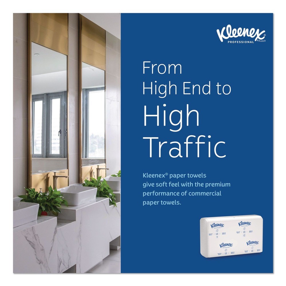 Kleenex 01510 10.13 in. x 13.15 in. 1-Ply C-Fold Paper Towels – WT (2400/CT) New