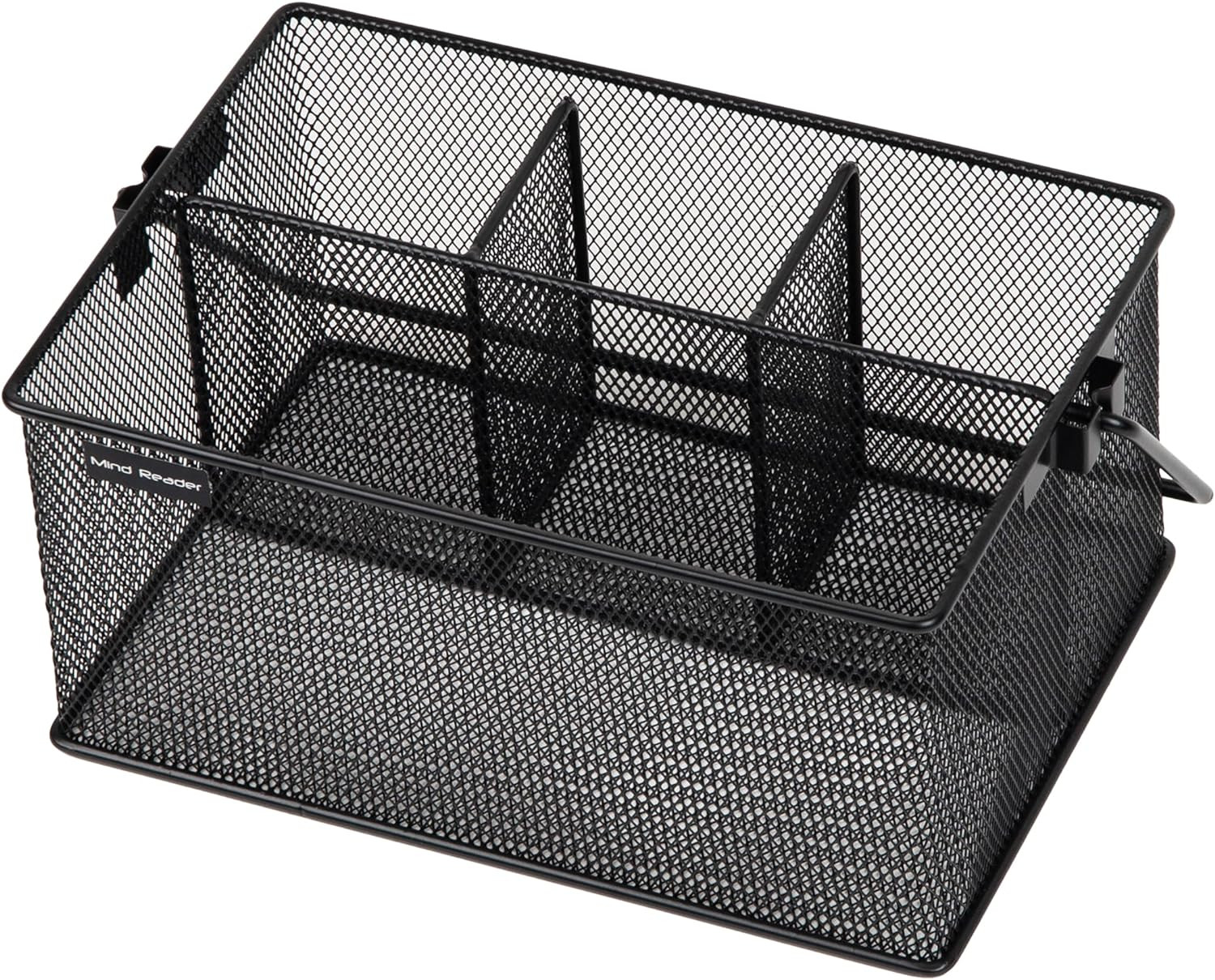 Multi-Purpose Storage Caddy with Handle, Desktop Organizer, Cutlery Holder, 4 Co