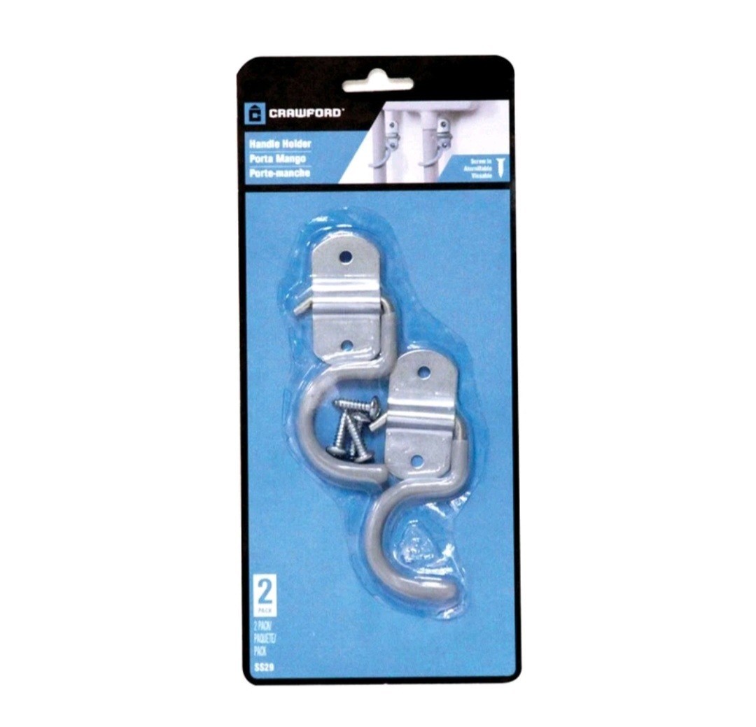 Crawford SS29 Zinc Gray 5 lbs. Capacity Handle Holder 0.3 L x 1.5 W x 3.5 H in.