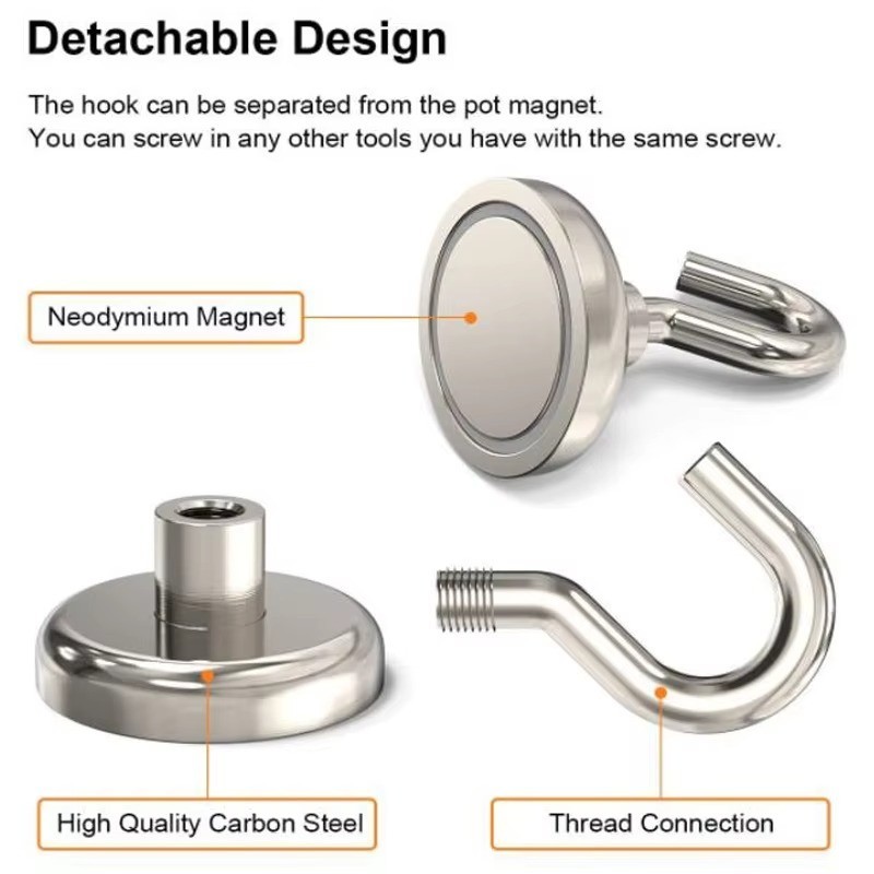 10 Pack Dia Strong Magnetic Hook Hanger N52 Neodymium Clamping Magnet Hooks USA