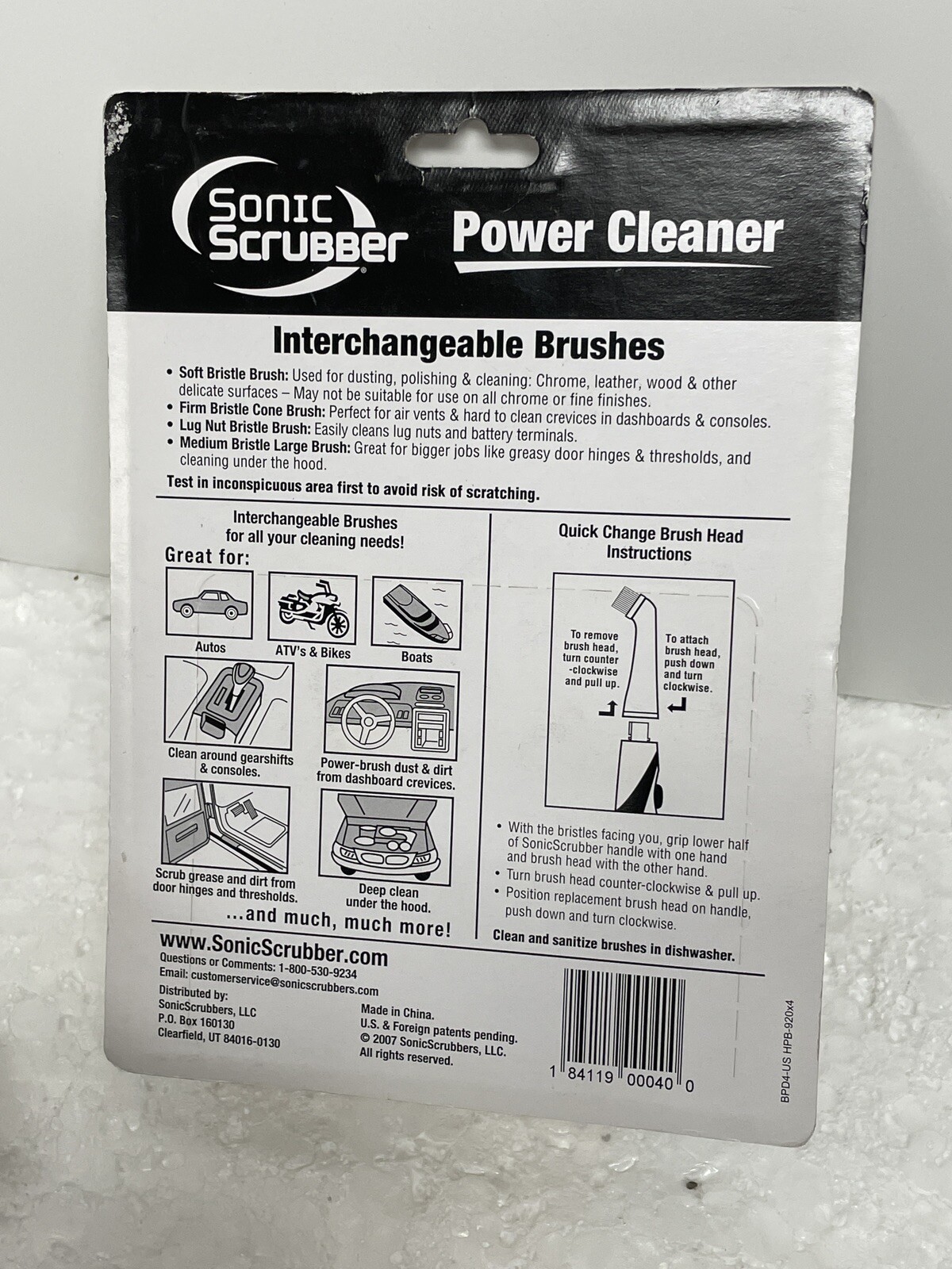 Lot of 4 Sonic Scrubber Pro Detailer Power Cleaner Interchangeable Brushes Pack