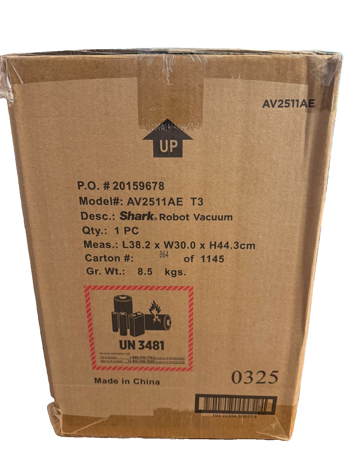 Shark AI Ultra Robot Vacuum Cleaner Self-Empty XL, AV2511AE T3, NIB