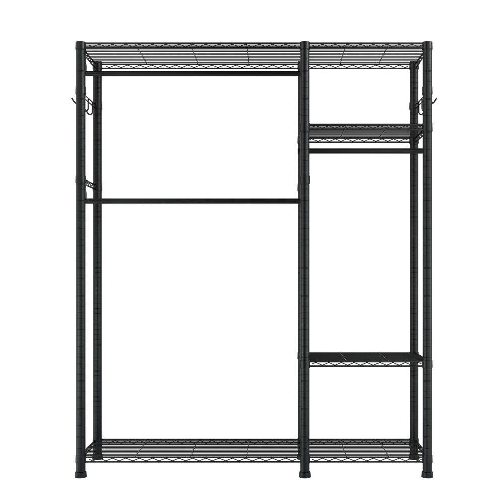 6 Adjustable Tiers Steel Frame Garment Rack, 800 lbs Load Capacity