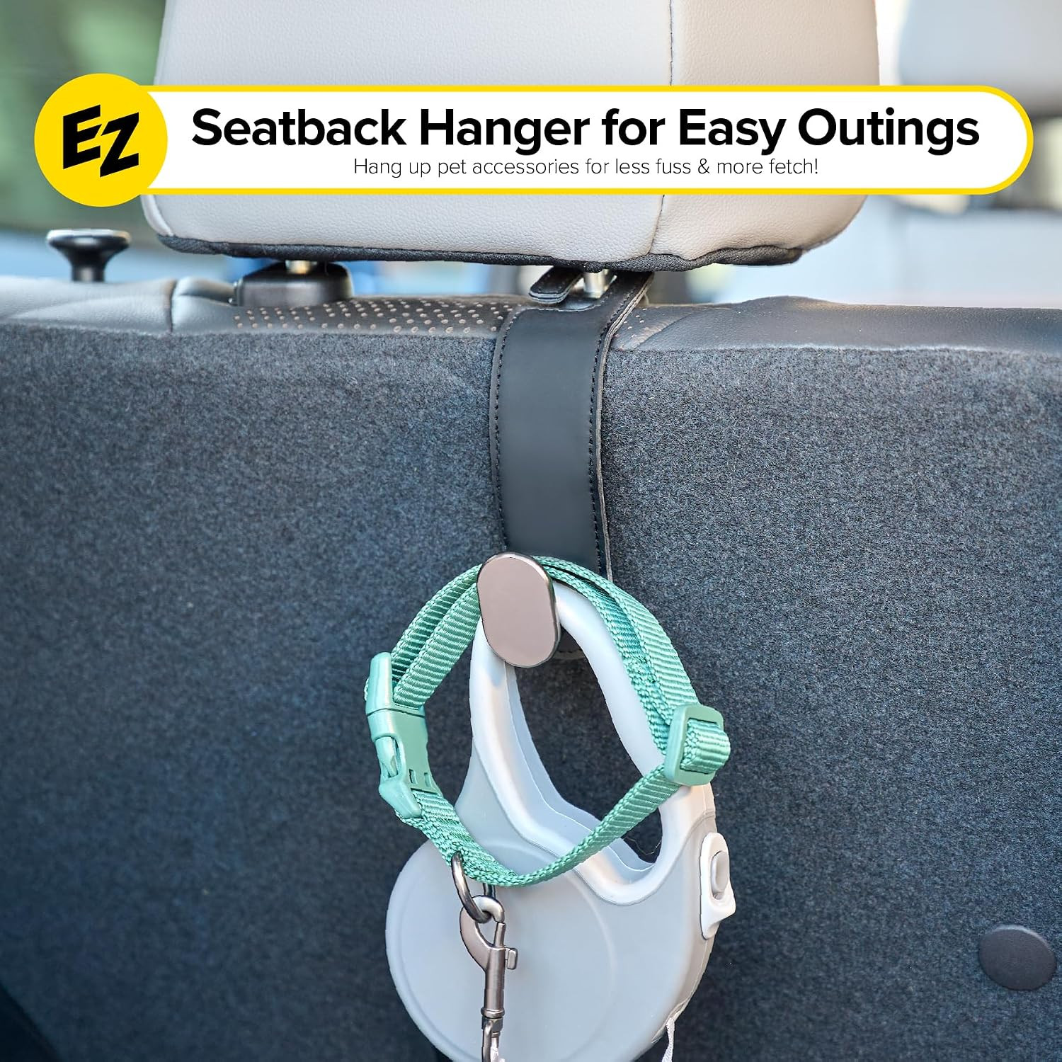 Headrest Hook (2-Pack) – Car Accessories | for Hanging Bags and Purses, Simple S