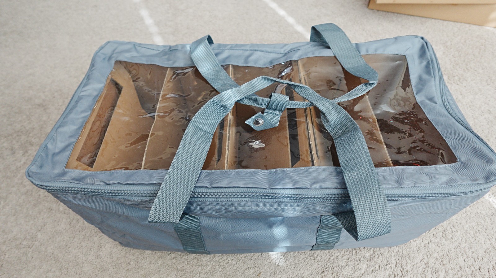 Oversized Collapsible Tote Bag Cardboard Frame Rectangular Reusable Storage
