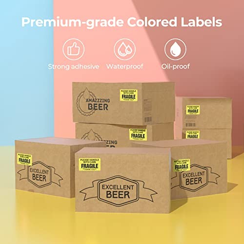 2.25x.25 Thermal Labels000 Sheets/Roll | Strong 2.25″ x 1.25″ 1 Yellow