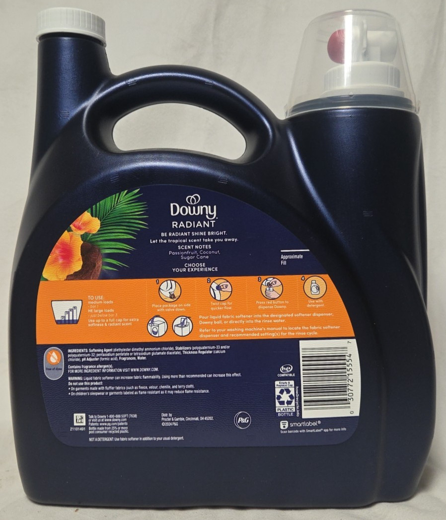 Downy Infusions Radiant Liquid Fabric Softener, Pineapple & Coconut Grove 111 oz