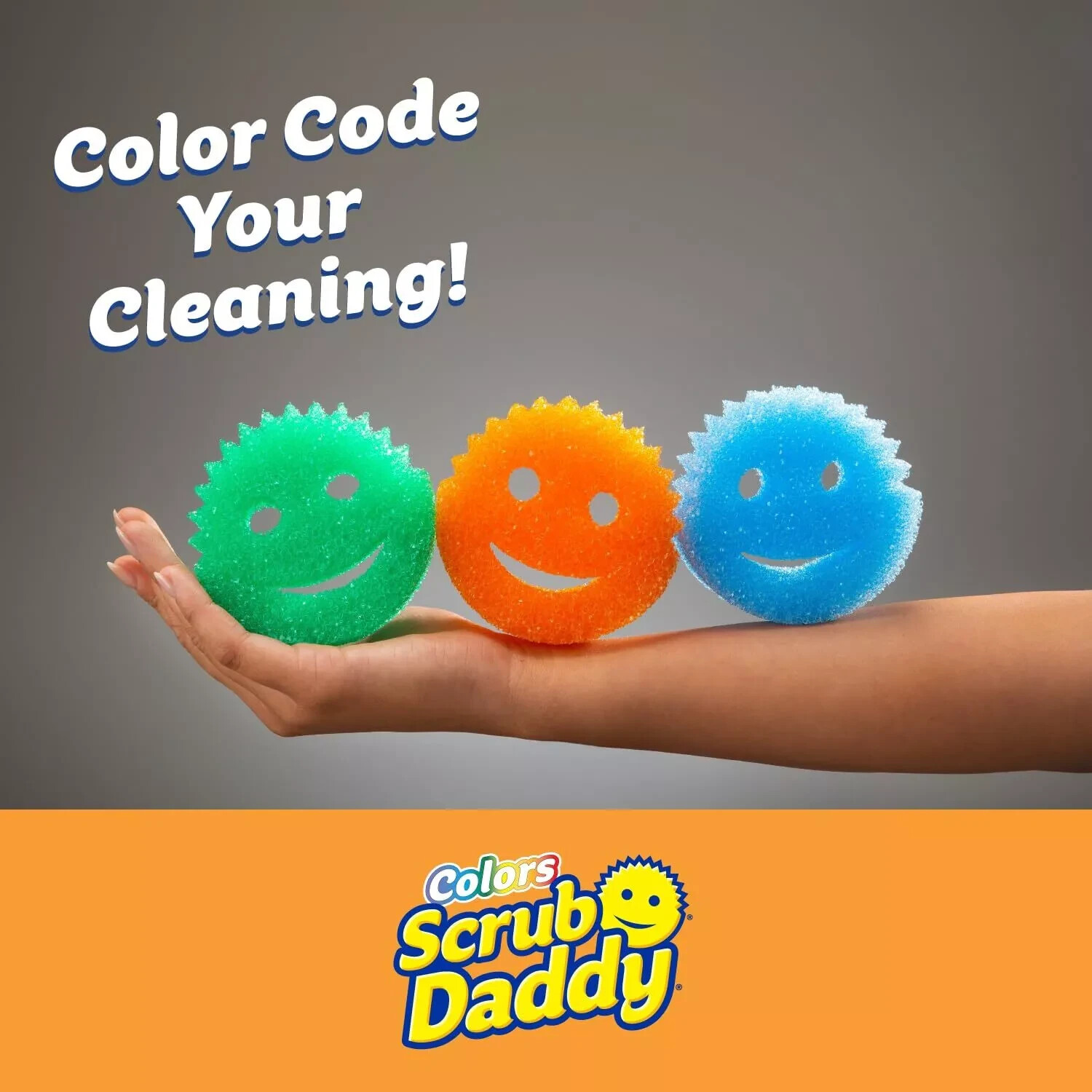 Two Pack Scrub Daddy Pack 6 Count Colors Flexible Non Scratch 3X2 Sponges