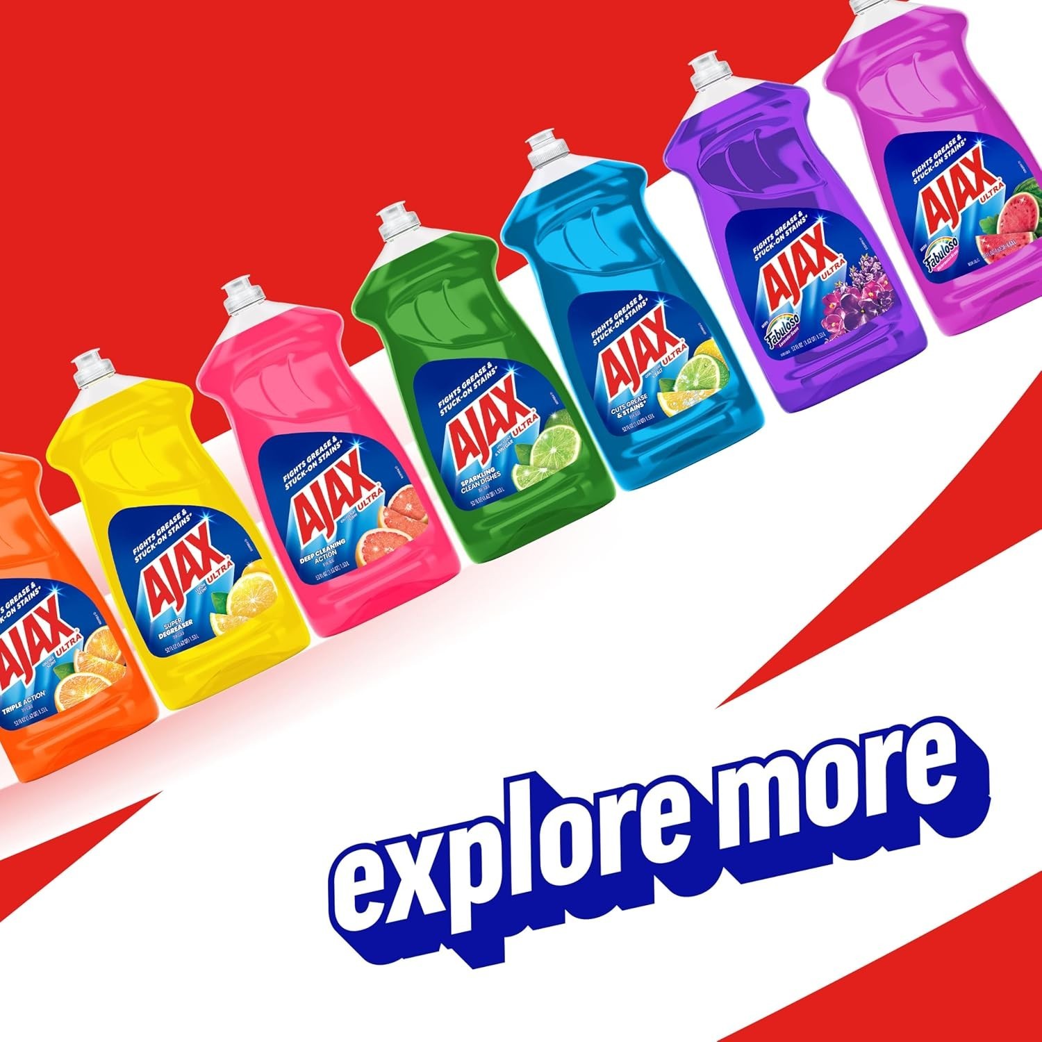 Ajax Triple-Action Dishwashing Liquid, 52 Oz, Orange