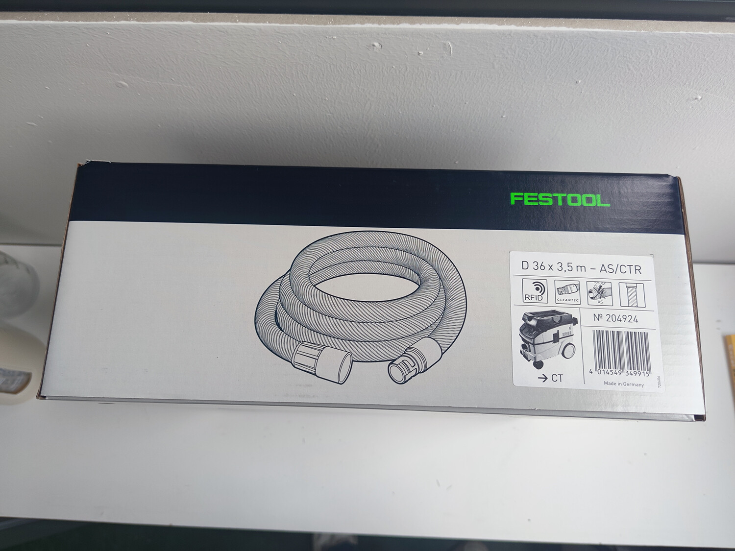 Festool 204924 Anti-Static Extractor Hose D 36 x 3.5M-AS/CT for CT26 CT36 CT48