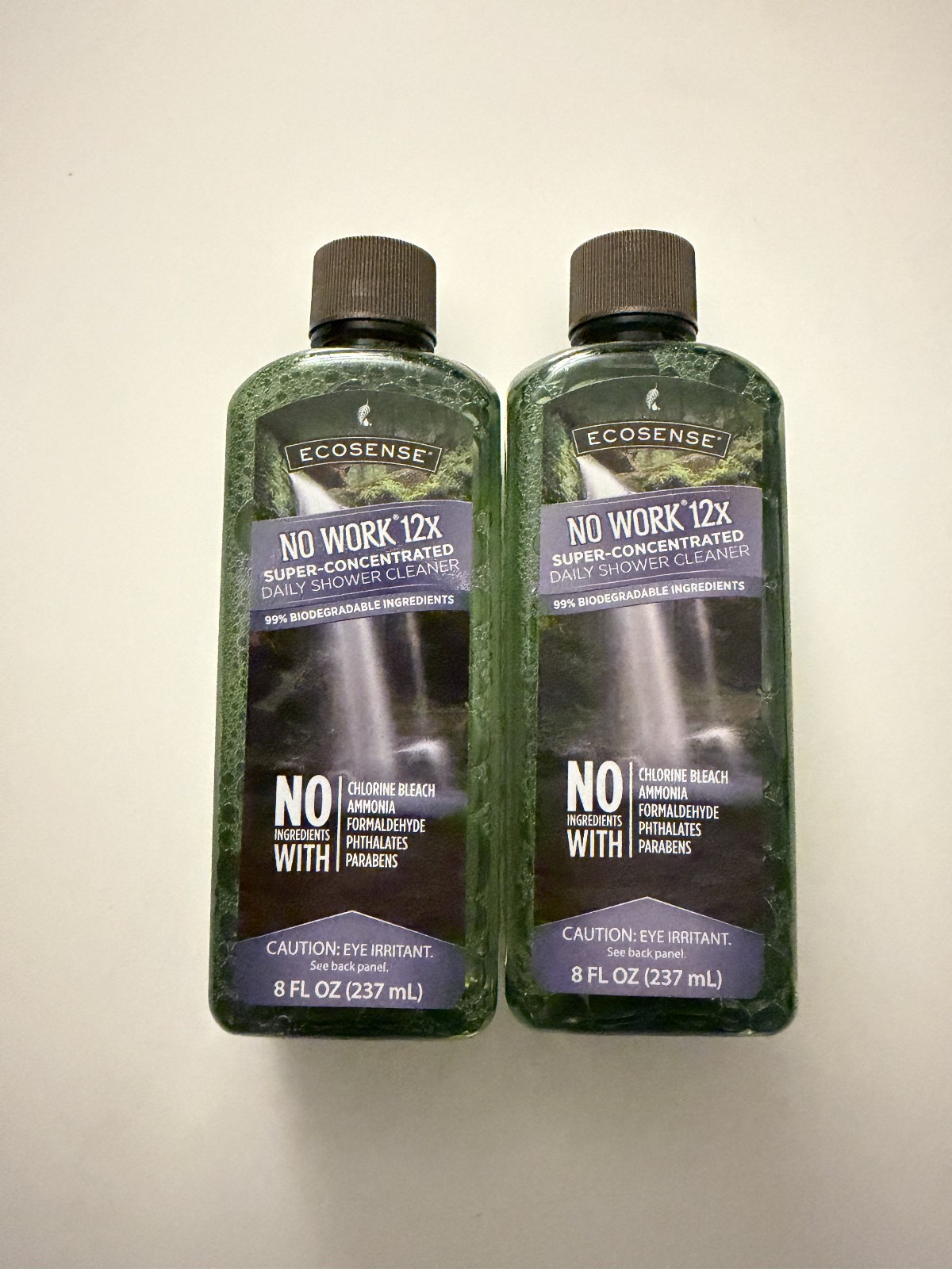2-PACK Melaleuca EcoSense No Work 12X Concentrated Daily Shower Cleaner 8 Fl Oz