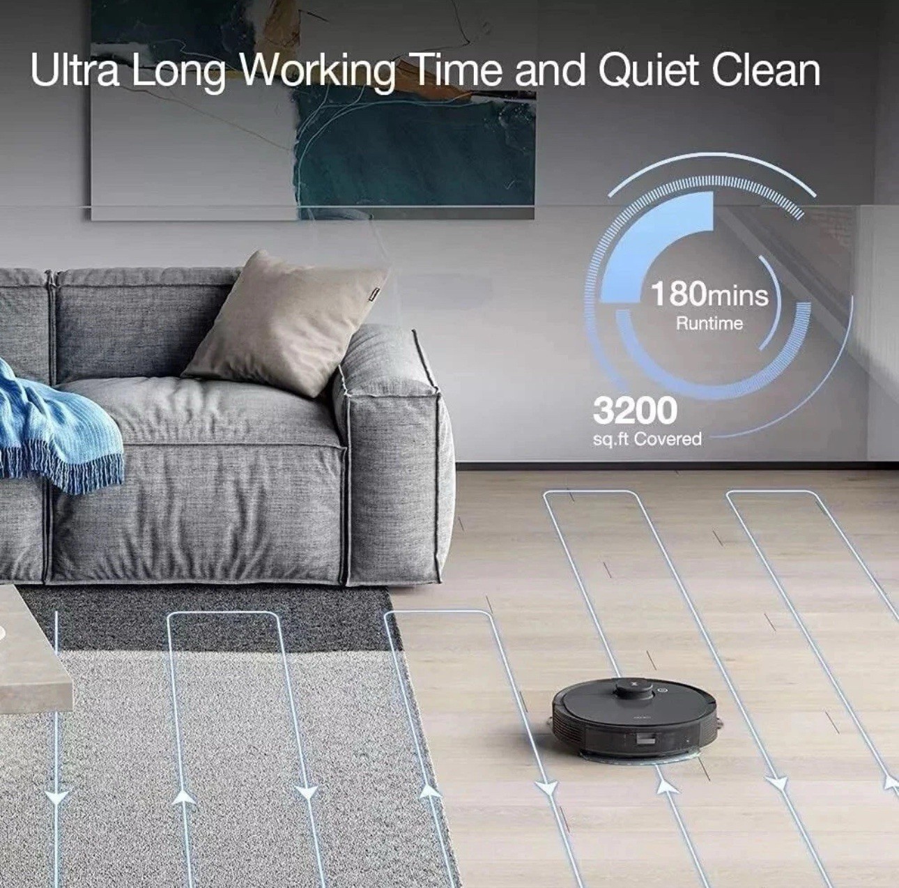 ECOVACS DEEBOT OZMO T8+ Vacuum & Mop Robot w/ Obstacle Avoidance + Auto Empty