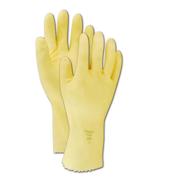 12PR Ansell AlphaTec 88-394 Chemical Resistant Rubber Latex Work Gloves Size 7