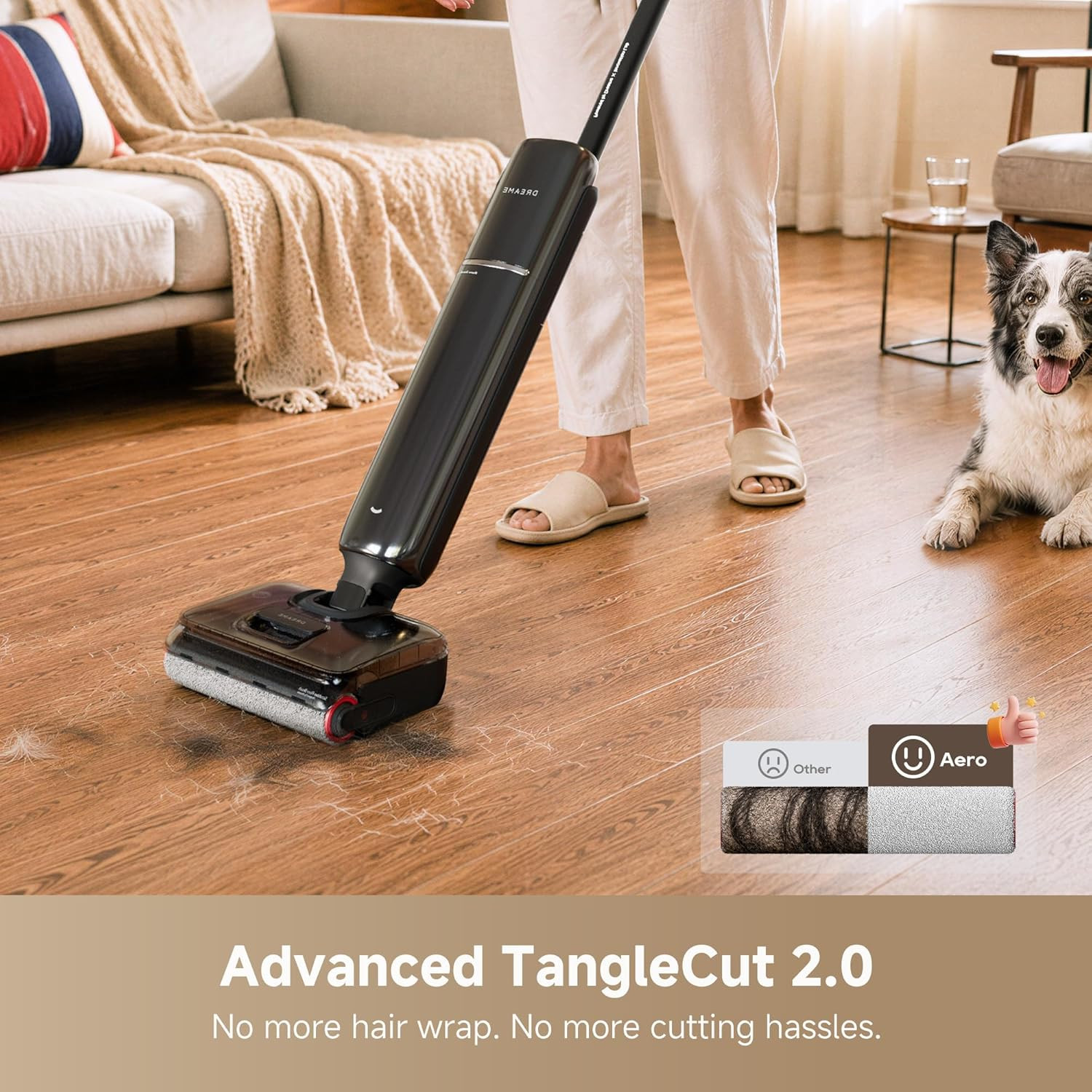 DREAME Aero Wet Dry Vacuum Cleaner, All-in-ONE Vacuum Mop for Wet & Dry Messes,