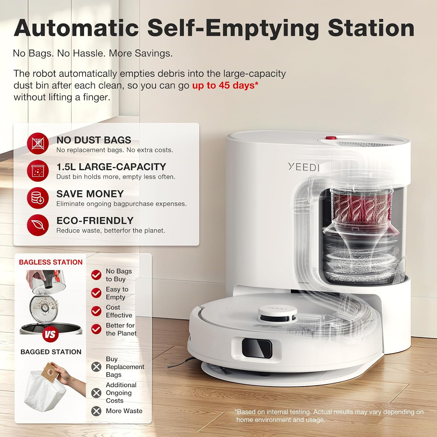 C14 PRO plus Robot Vacuum and Mop with Auto Emptying Station, 45 Days Hands-Free