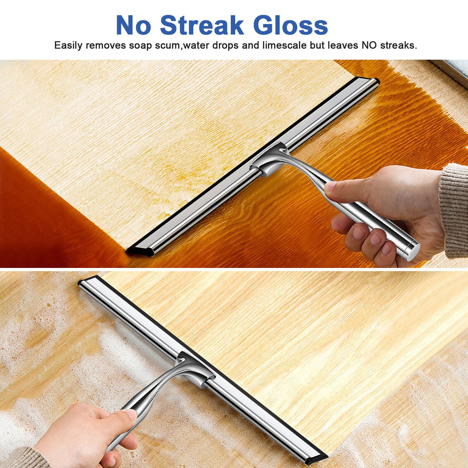 Aluminum+Plastic+Soft Rubber Glass Wiper Glass Cleaning Wiper Replacement ​