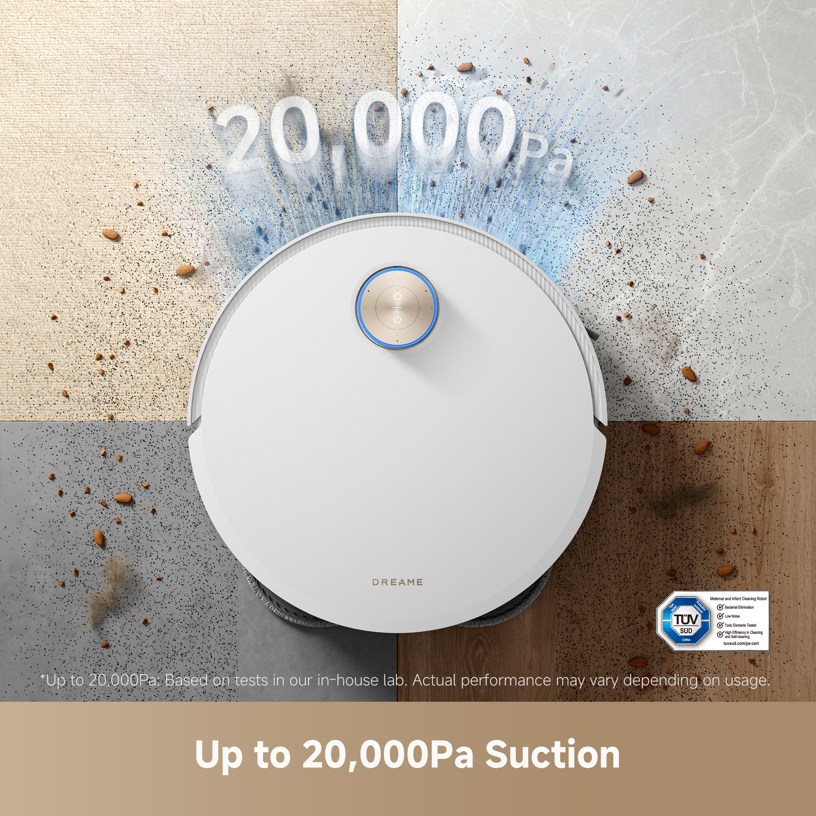 DREAME X50 Ultra White Robot Vacuum Mop 20,000Pa Suction｜Certified Refurbished