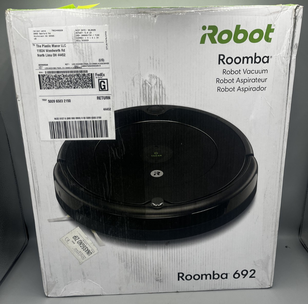 IRobot Roomba 692 Robot Vacuum Wi-Fi Connectivity Works w/. Alexa USED