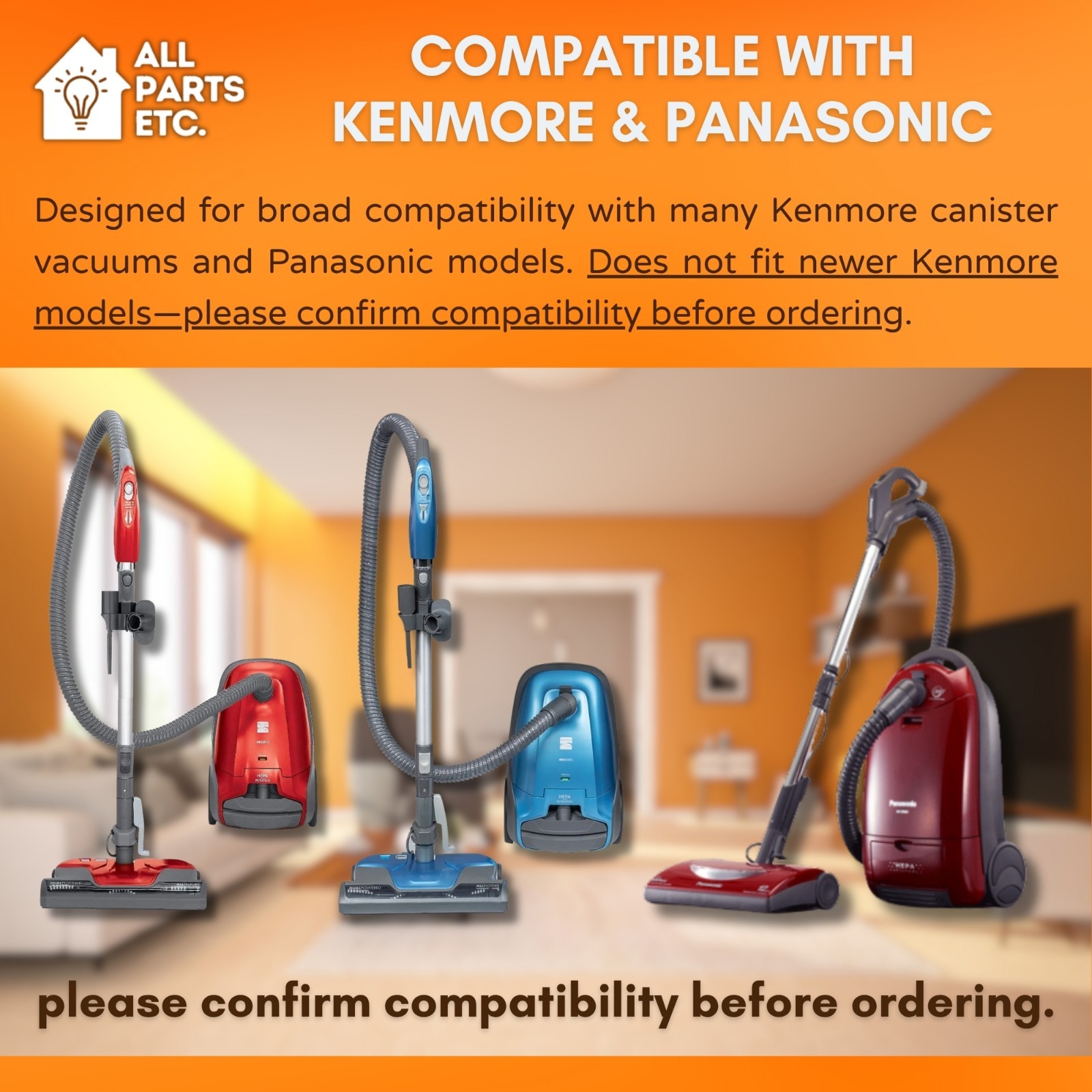 Floor Brush Compatible with Kenmore Canister Vacuum Bare Surface Part #52682