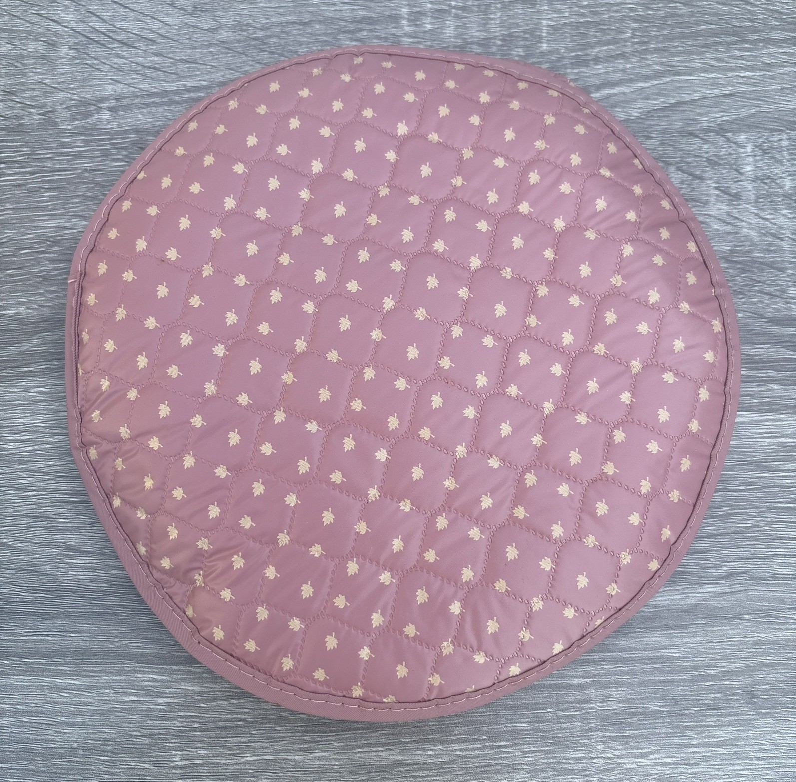 Vintage China Protectors Set of 4 NOS Dusty Pink Diamond Quilted Grid Cases
