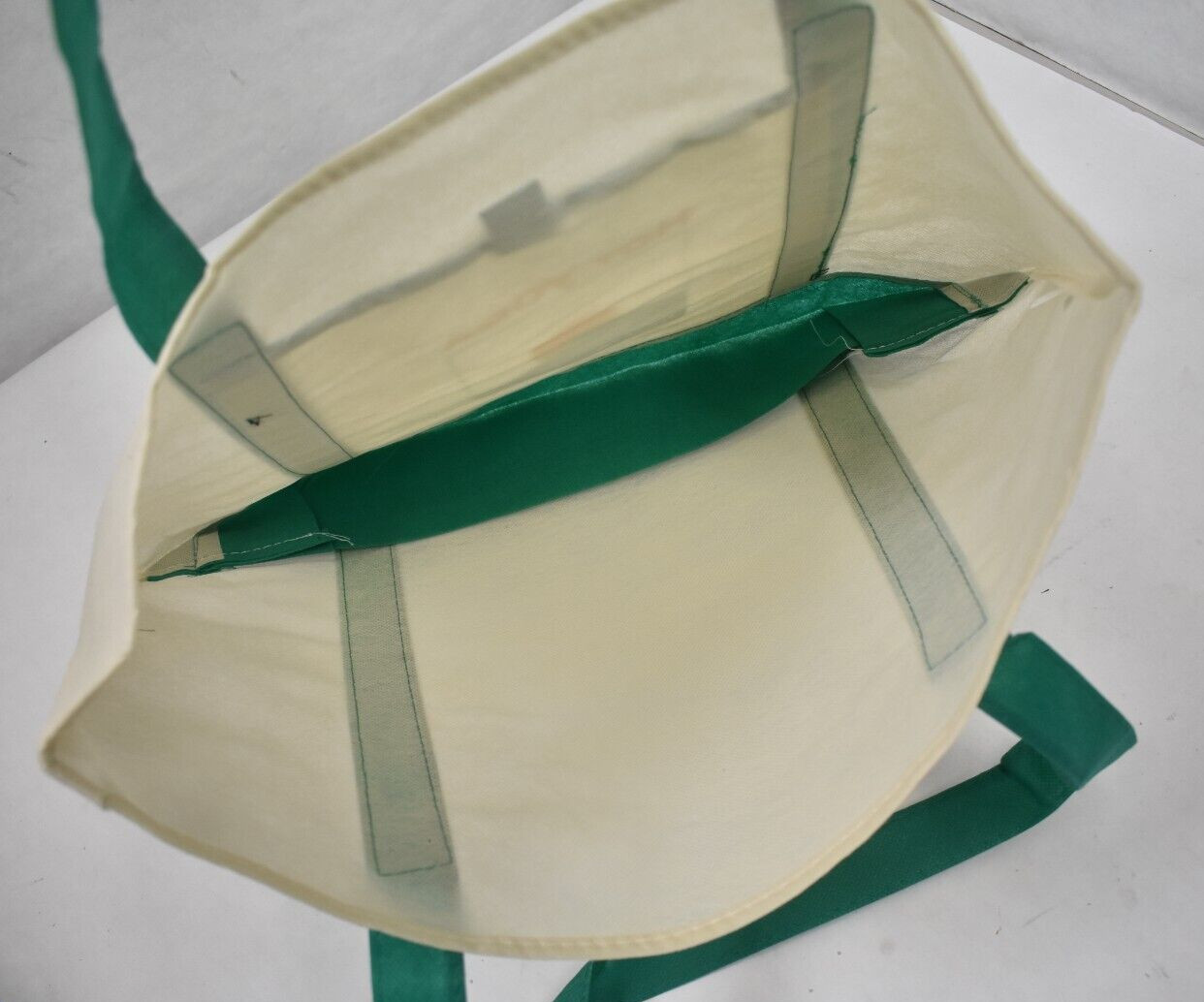 Lot of 10 Hot Yoga Shopping Carry Bag Green/Beige BRANDED Dual Straps 17″x13″
