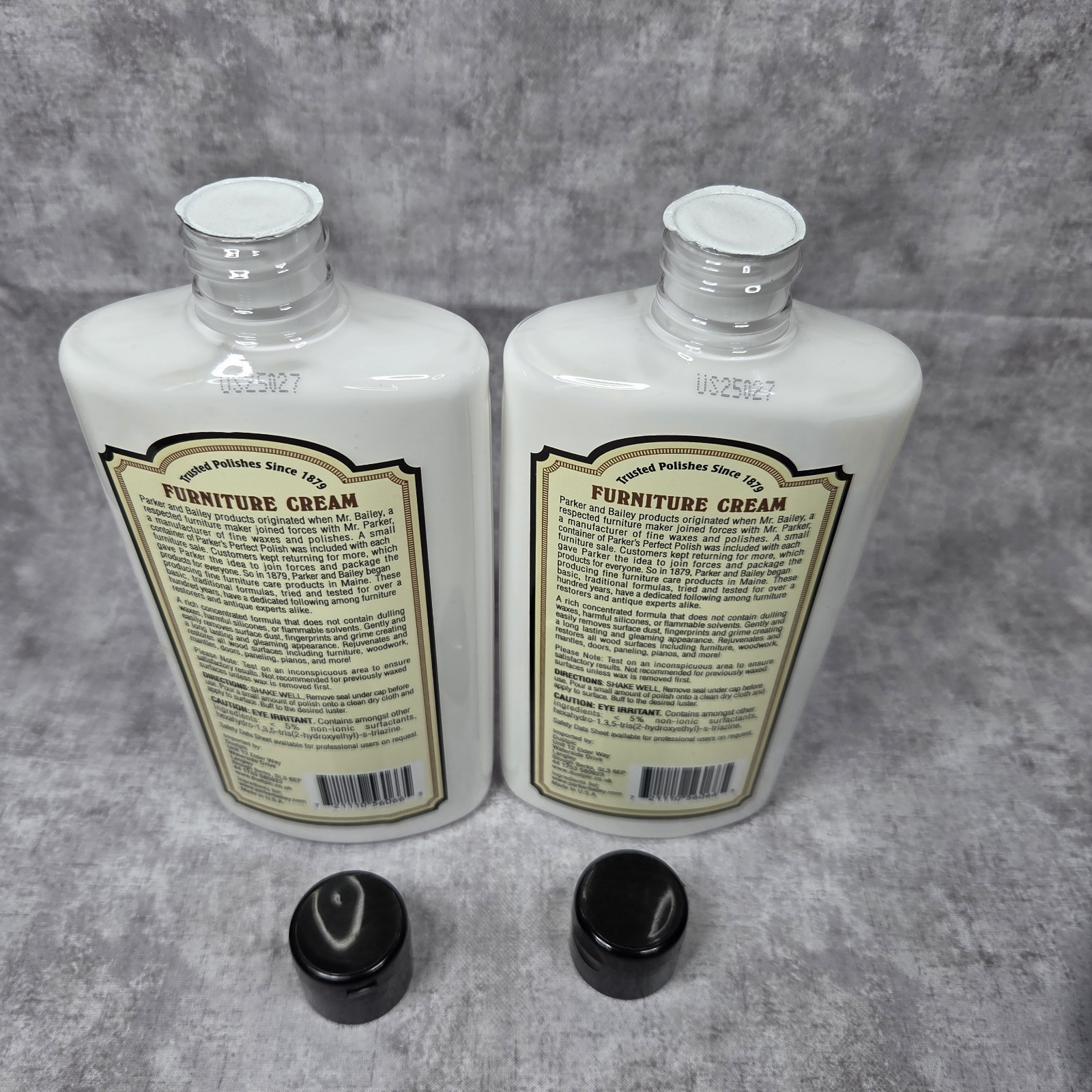 2 Pack Parker & Bailey Furniture Cream With Lemon Oil Cleans Polsihes Wood 16oz