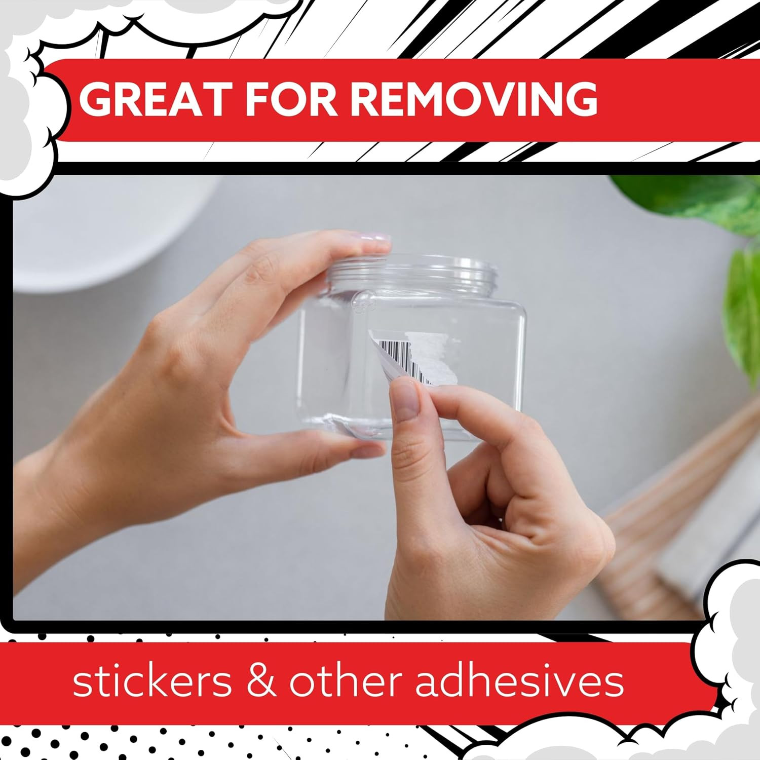Adhesive Remover Kit – 125ml Adhesive Remover and Multi-Surface Plastic Scraper