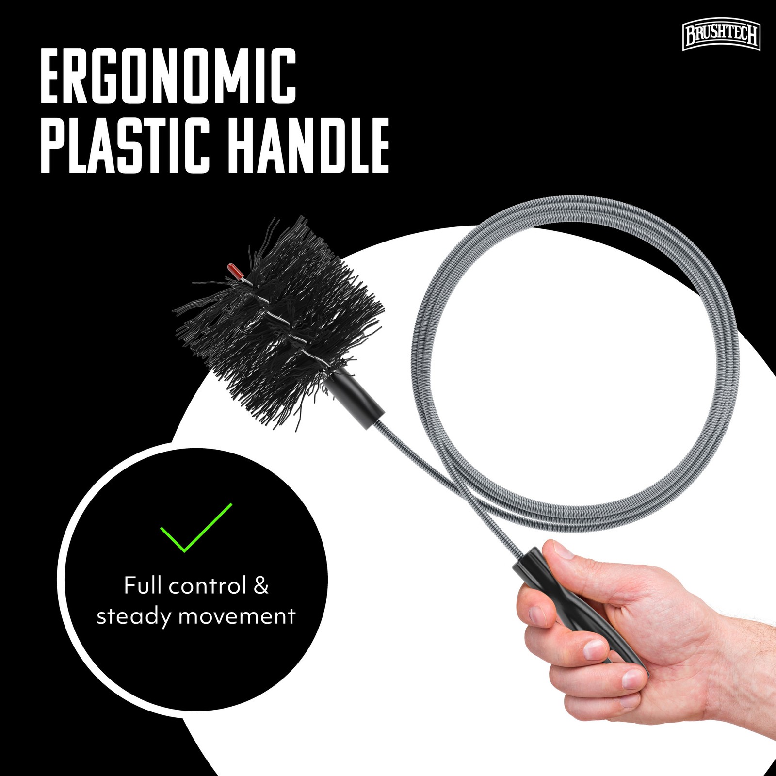 Brushtech 10-Feet Dryer Vent Duct Cleaning Brush