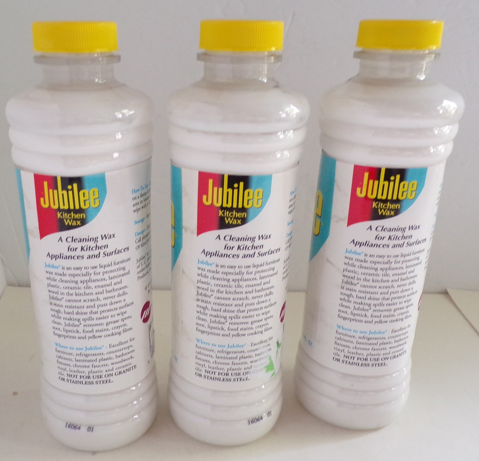 Lot of 3 Jubilee Clean Scent Kitchen Wax Liquid 15 oz