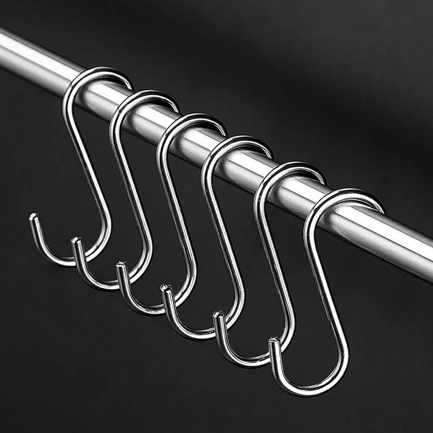 20 Pack 2.75 Inch S Hooks Stainless Steel S Shaped Heavy Duty 22lbs Kitchen