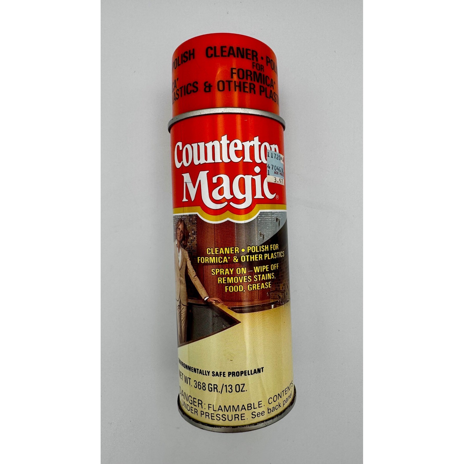 Vintage Countertop Magic Formica Cleaner Polish 13oz Spray Can – Approx 2/3 Full