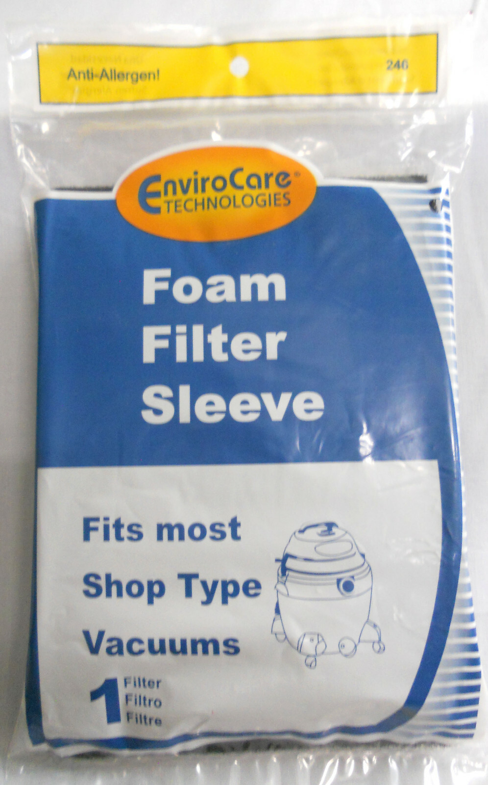 Shop Vac Foam Sleeve Type R Filter – 90585 ShopVac Fits most shop type vacuums