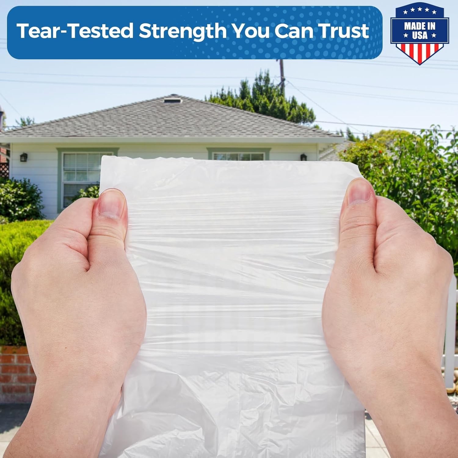 55-60 Gallon Clear Trash Bags Extra Large Garbage Rubbish Bags 150bags 38 x 58″