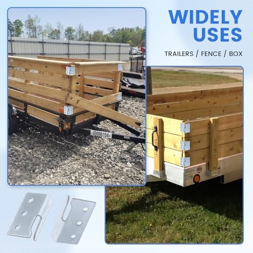 Set(16Pcs) Trailer Wood Sides Bracket, 2″ x 1.1″(LxW), Trailer Rack Corner 8
