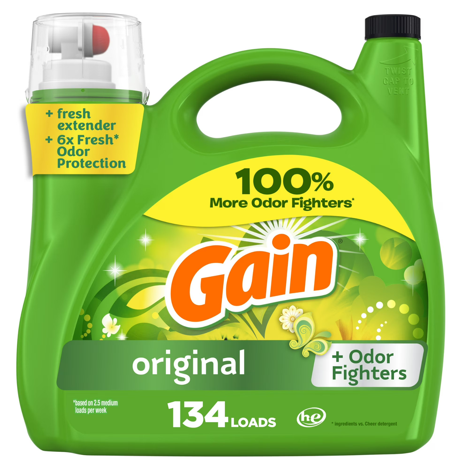 Gain Liquid Laundry Detergent Original Scent 194oz 134 Loads, 2 Pack