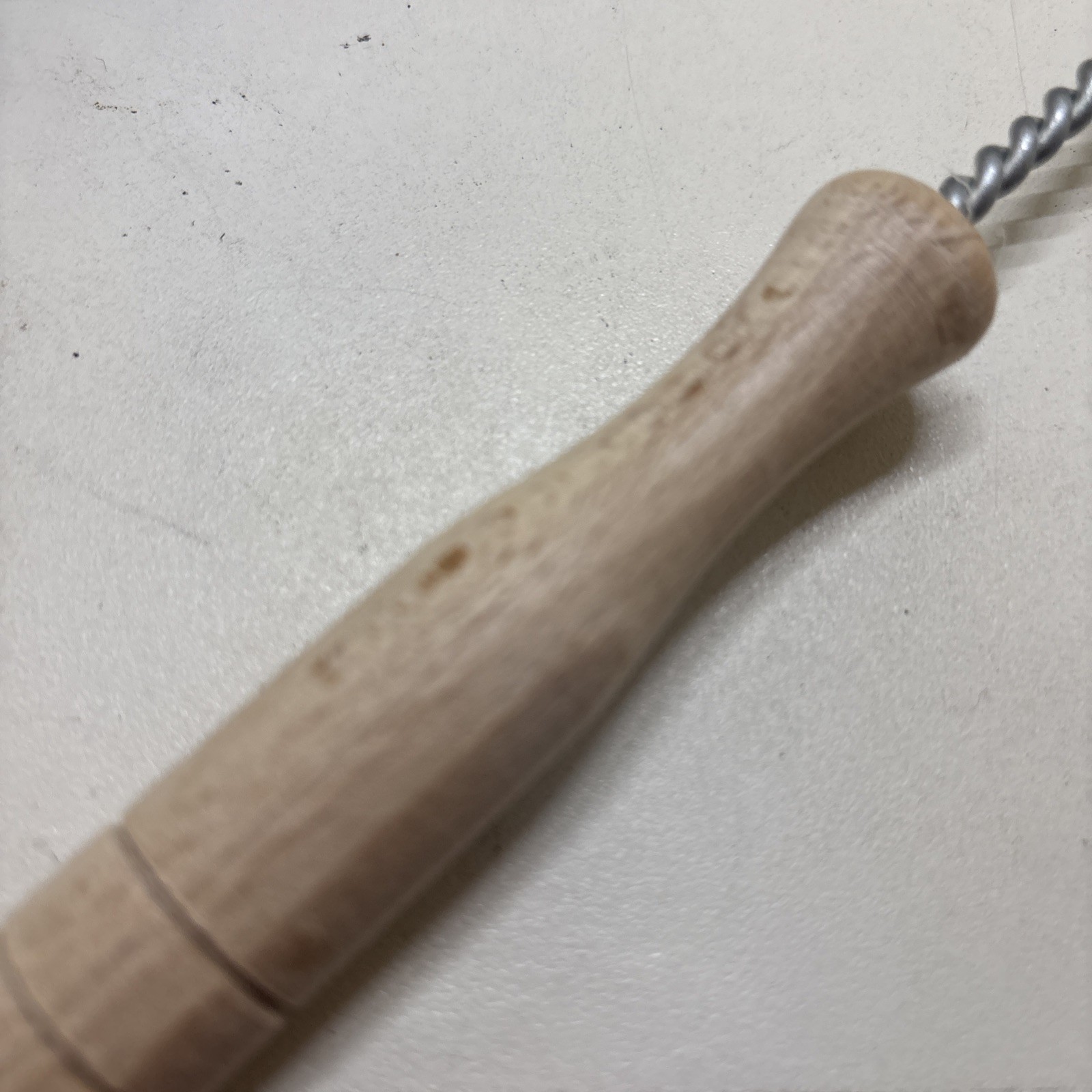 New 1.25” Flexible Bottle Tube Cleaning Brush Nylon Bristles Wood Handle
