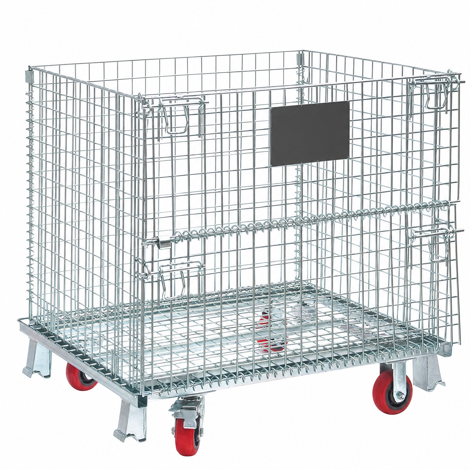 3000 lbs Foldable Wire Storage Basket with Wheels 40″x32″x34″ for Laundry Room
