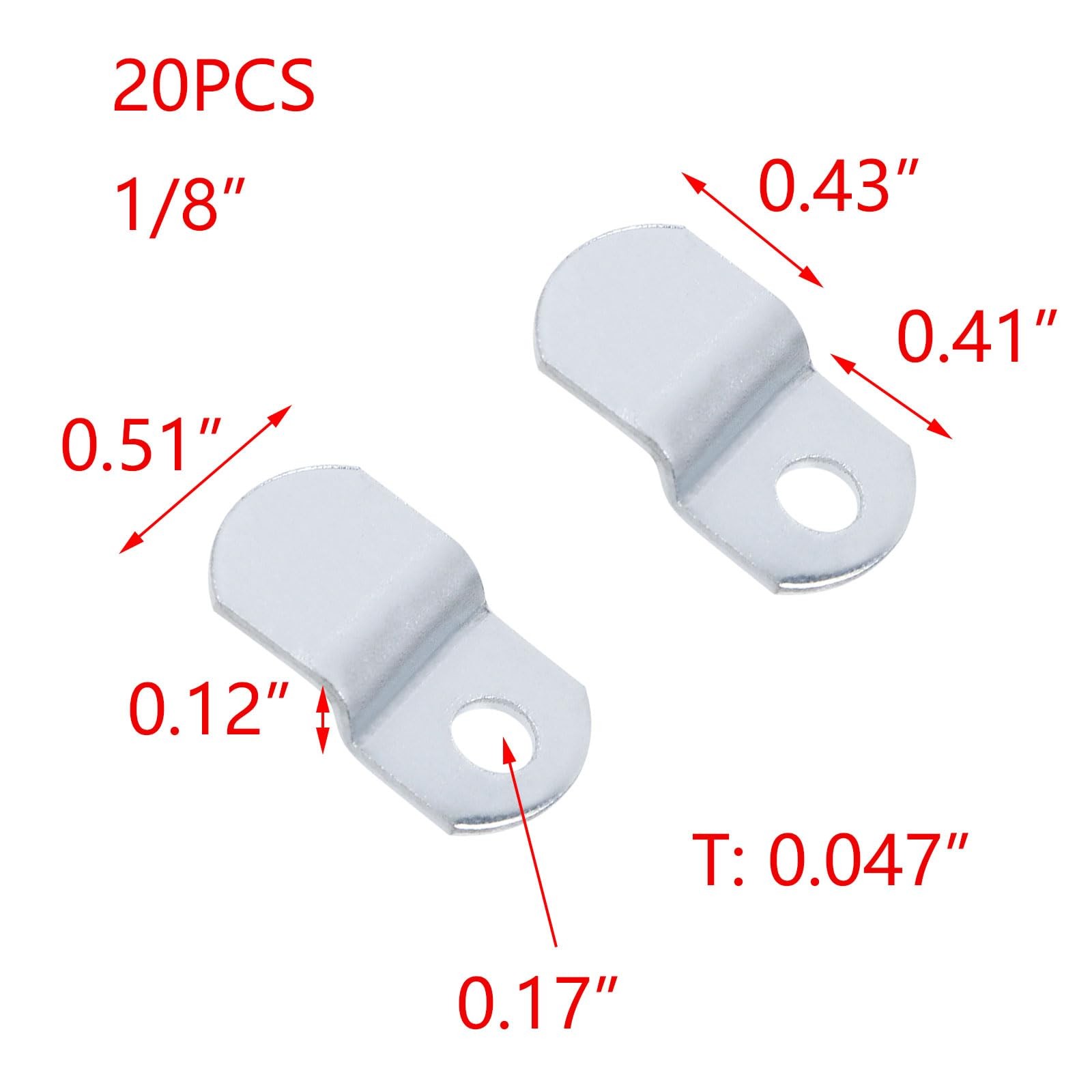 1/8″ Canvas Clips for Picture Framing Single Hole, Offset Single Hole, 1/8″