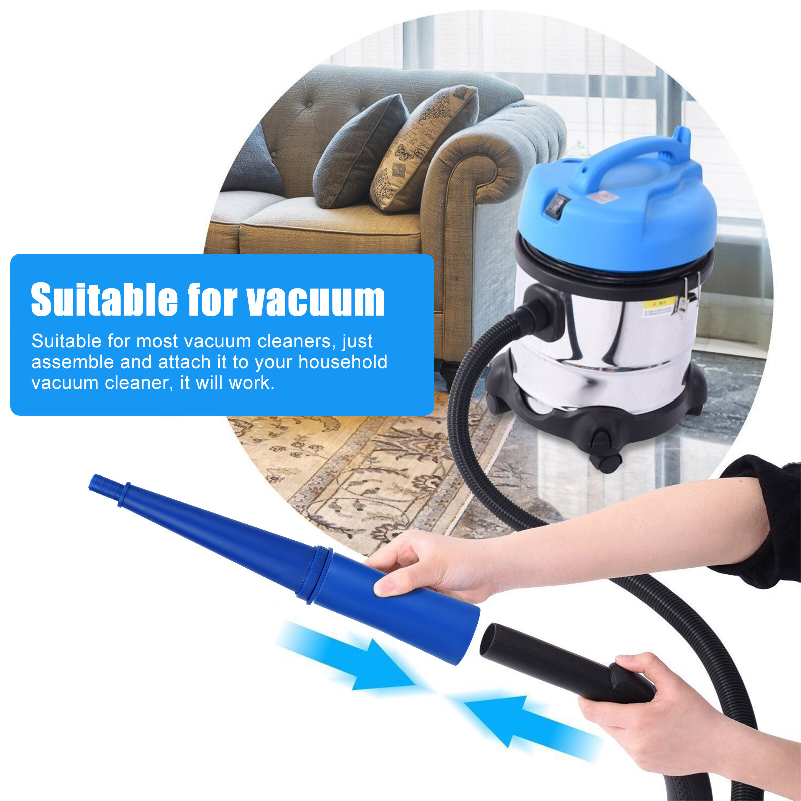Dryer Vent Cleaner Kit, Vacuum Hose Attachment Brush Lint Remover Home Cleaning