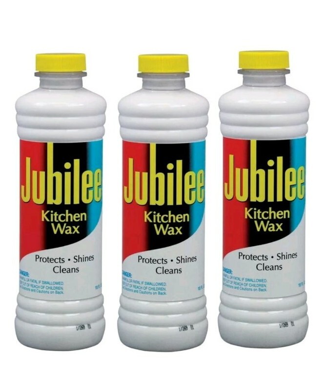 3 ** Jubilee Clean Scent Kitchen Wax Liquid Protects Shines Cleans 15 oz