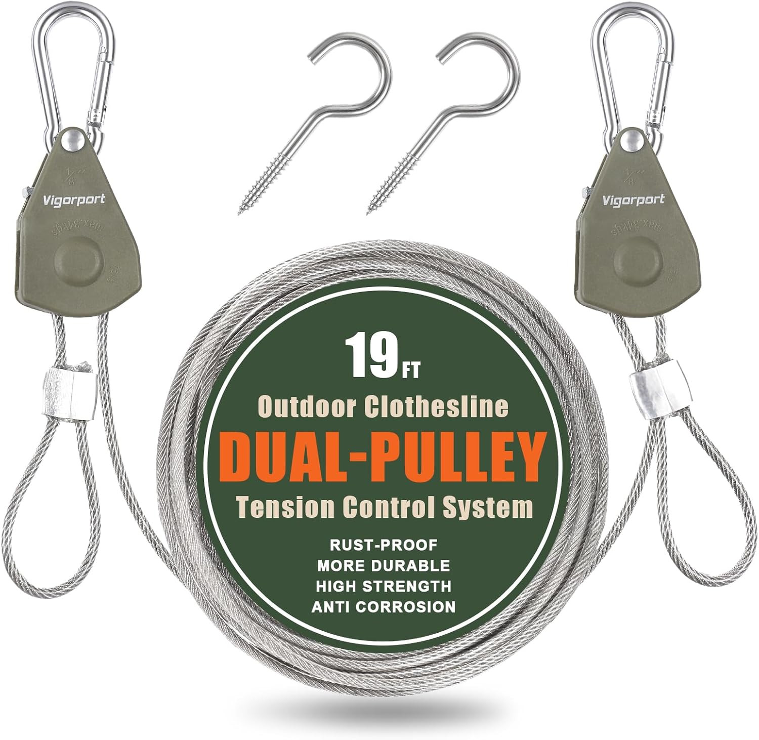 Outdoor Retractable Clothesline Portable Travel Clothes Line Wire Ropes with PVC