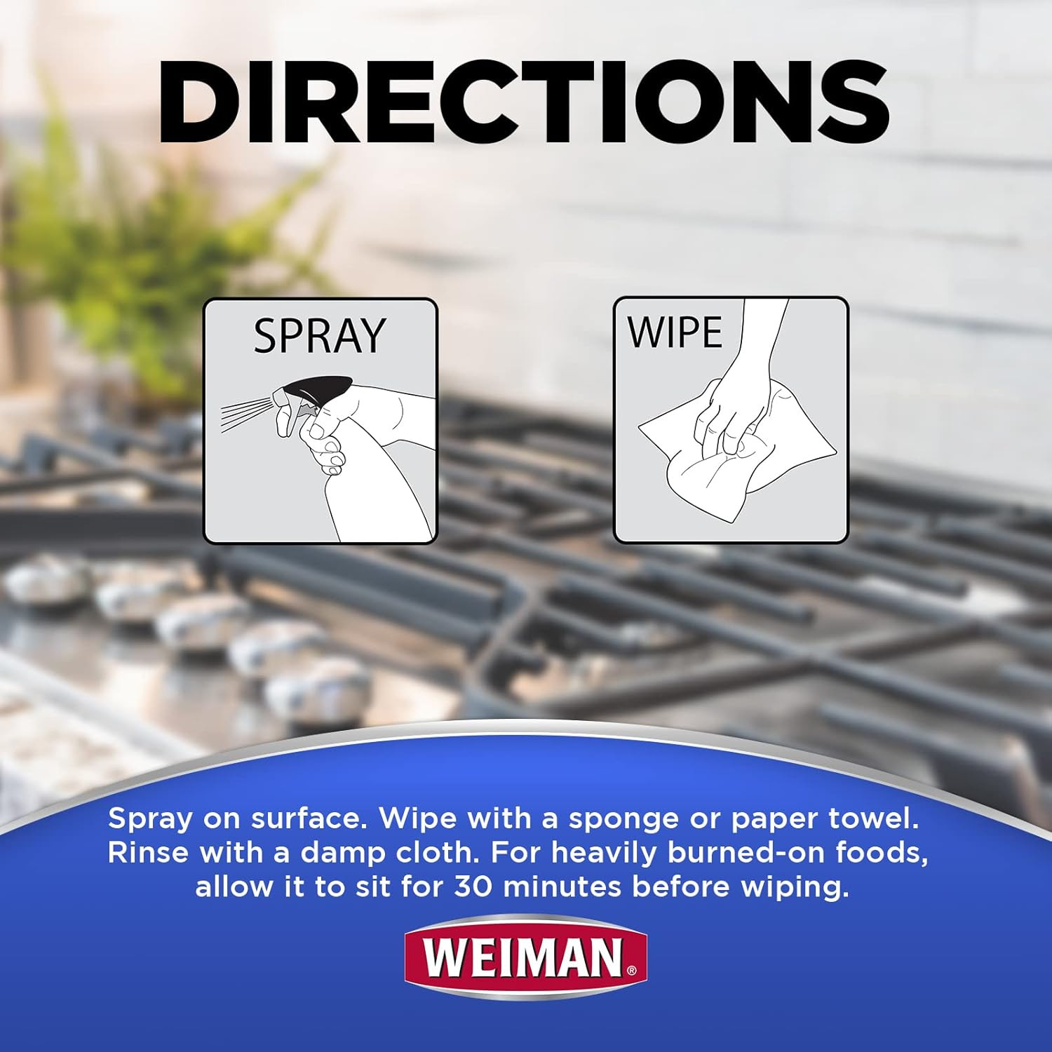 Heavy Duty Gas Range & Stove Top Cleaner and Degreaser – 2 Pack, 24