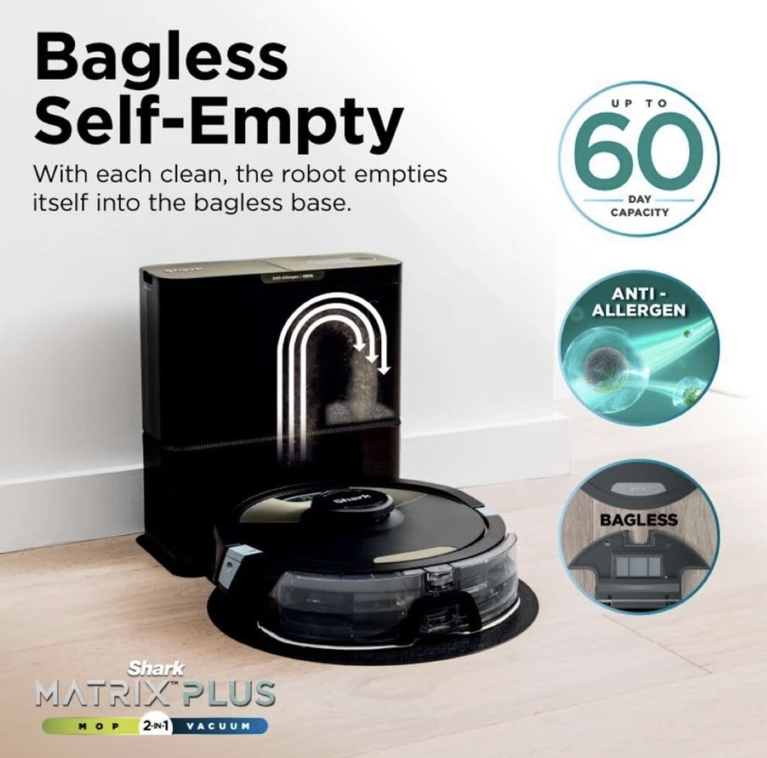 Shark vacuum Matrix Plus AI Ultrra 2in1 Robot& Mop with Sonic Mopping NEW!!!