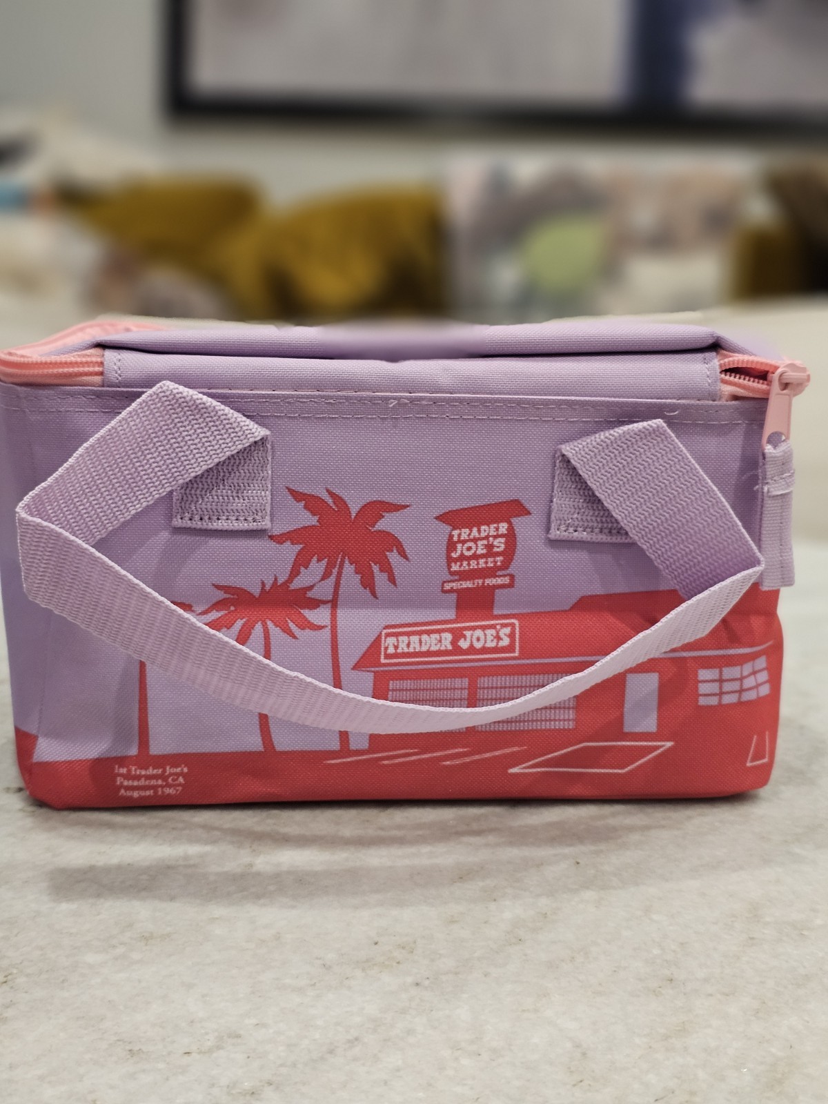 1 Trader Joe’s 2026 Mini Insulated Tote Summer Fun Ltd Ed Pink Violet