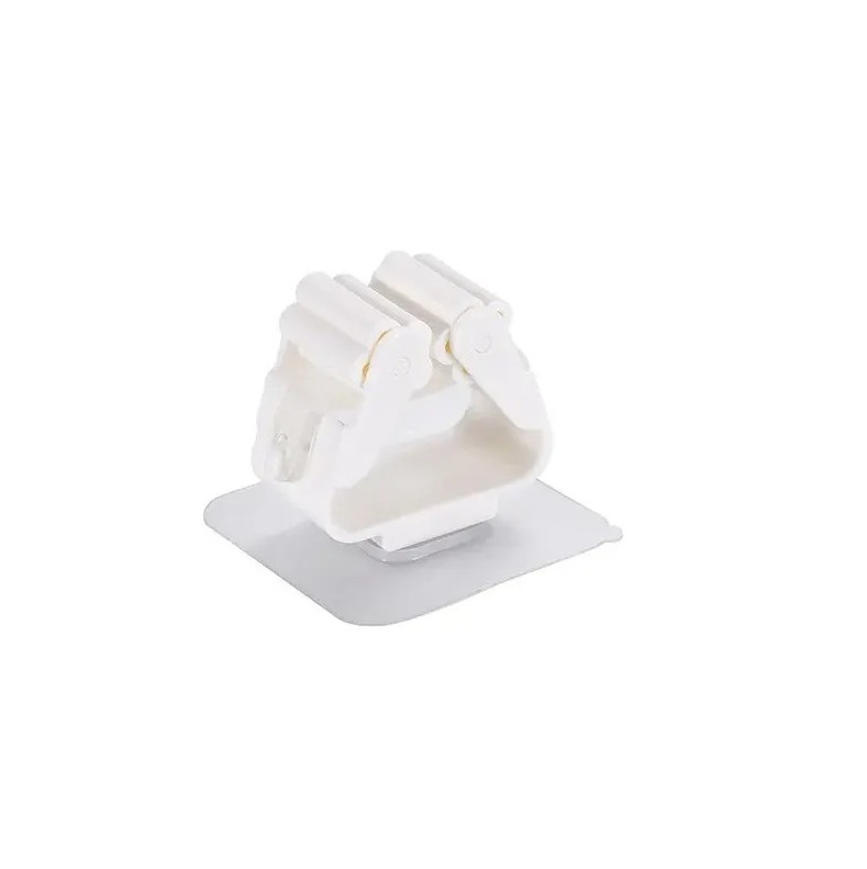 4pcs Wall Mounted Adhesive Mop Broom Clip Holder for Kitchen & Bathroom