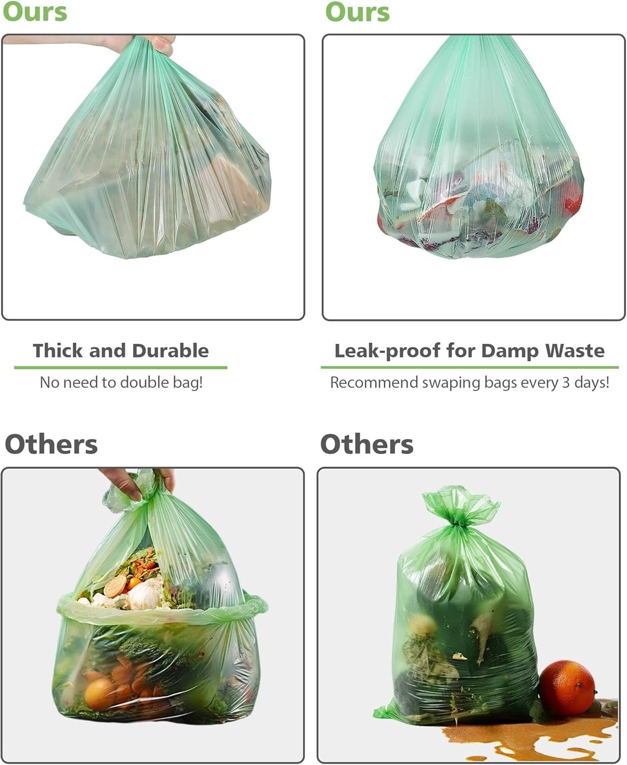 75 Counts AYOTEE Mini Garbage Bags, 1.2 Gallon Small Compostable Trash Bags, Sma
