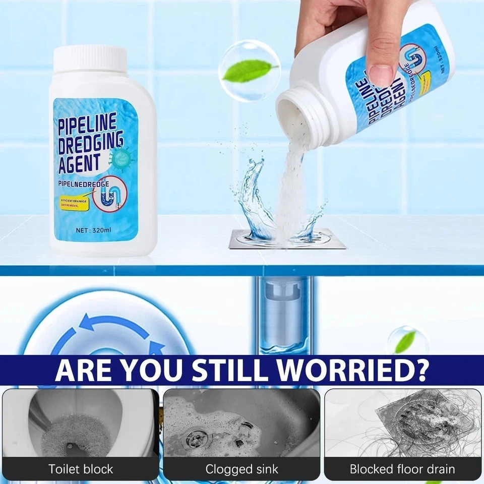 Powerful Pipe Dredging Agent,Pipeline Dredging Agent for Kitchen Toilet 350 Ml