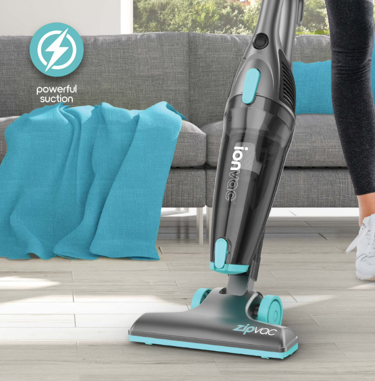 Ionvac ZipVac Corded Stick Vacuum, Multi-Surface 3-in-1 Upright/Handheld Vacuum